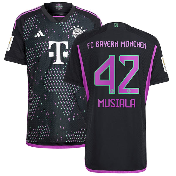 Jamal Musiala Bayern Munich  2023/24 Away Player Jersey - Black