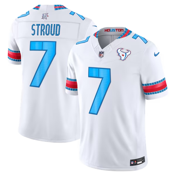 C.J. Stroud Houston Texans Soccer Intl 2026 Rivalries Collection Stitched Limited Jersey - White