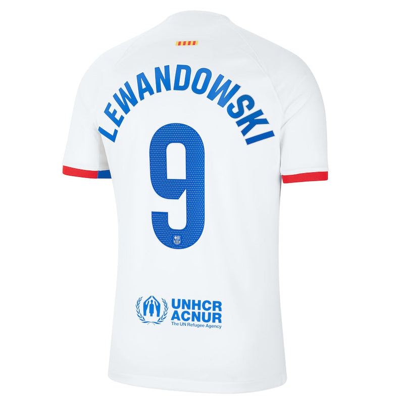 Robert Lewandowski Barcelona  2023/24 Away Jersey - White