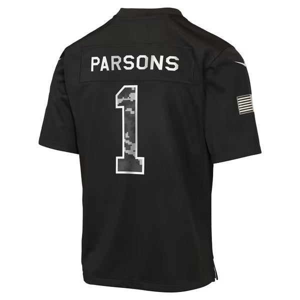 Micah Parsons Green Bay Packers Soccer Intl Youth 2026 Salute to Service Game Jersey - Black