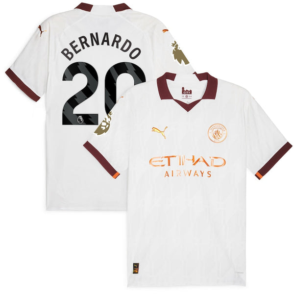 Bernardo Silva Manchester City  2023/24 Away  Jersey - White