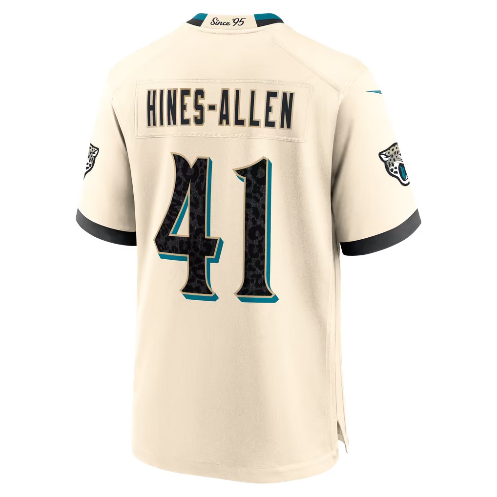 Josh Hines-Allen Jacksonville Jaguars Soccer Intl 2026 Rivalries Collection Game Jersey - Natural