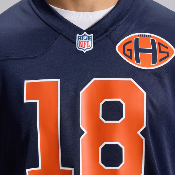 Caleb Williams Chicago Bears Soccer Intl 2026 Rivalries Collection Game Jersey - Navy