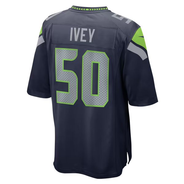 Jared Ivey Seattle Seahawks Soccer Intl Team Game Jersey - College Navy