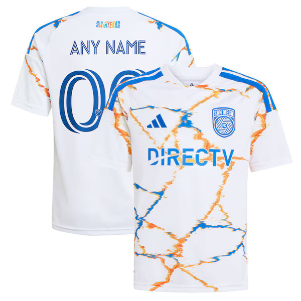 Soccer Intl San Diego FC Youth 2026 Unprecedented Unity Kit Replica Custom Jersey White