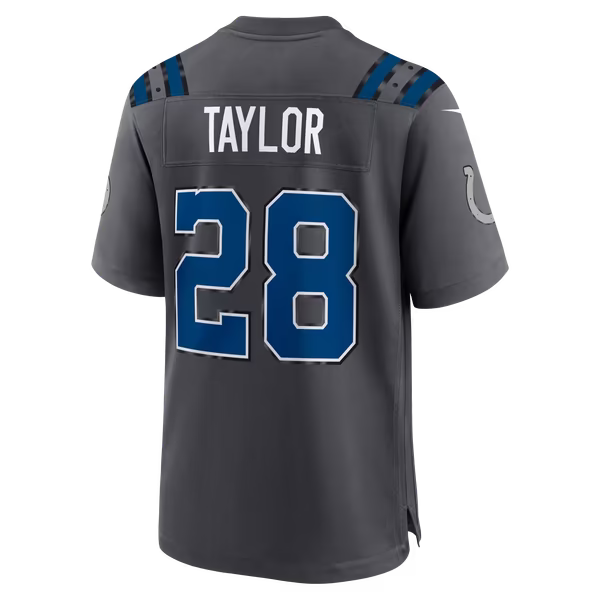Jonathan Taylor Indianapolis Colts Soccer Intl 2026 Rivalries Collection Game Jersey - Anthracite