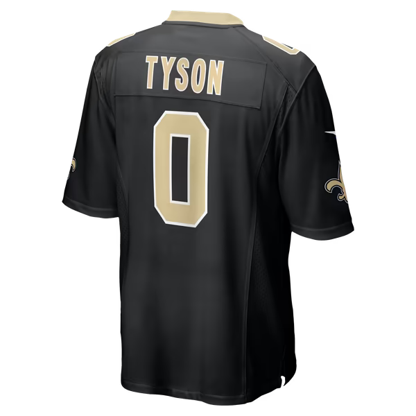 Jordyn Tyson New Orleans Saints Soccer Intl 60th Season Patch Game Jersey - Black