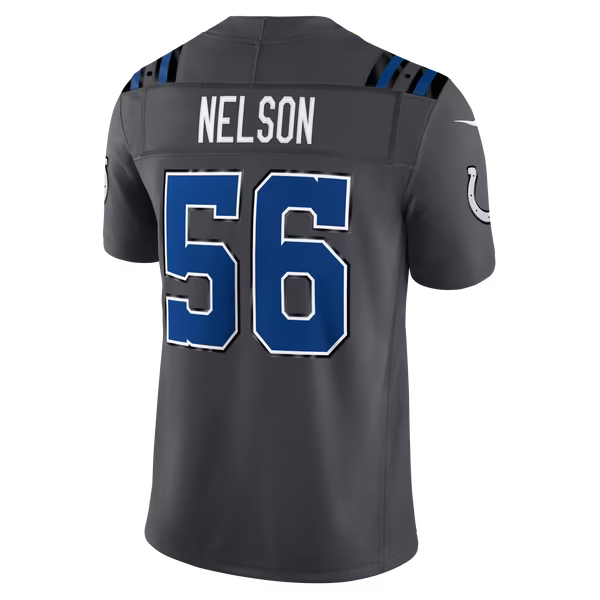 Quenton Nelson Indianapolis Colts Soccer Intl 2026 Rivalries Collection Stitched Limited Jersey - Anthracite