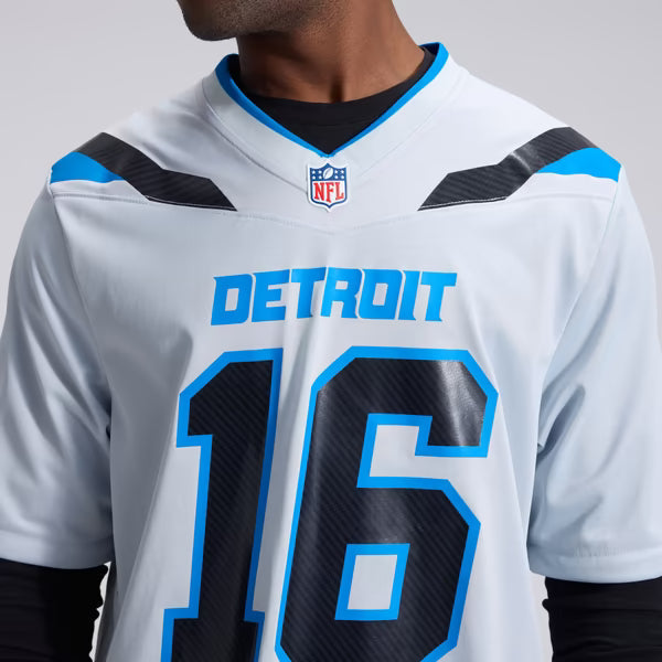 Jared Goff Detroit Lions Soccer Intl 2026 Rivalries Collection Game Jersey - Silver