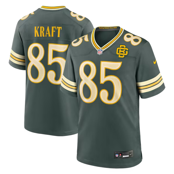 Tucker Kraft Green Bay Packers Soccer Intl 2026 Rivalries Collection Game Jersey - Green