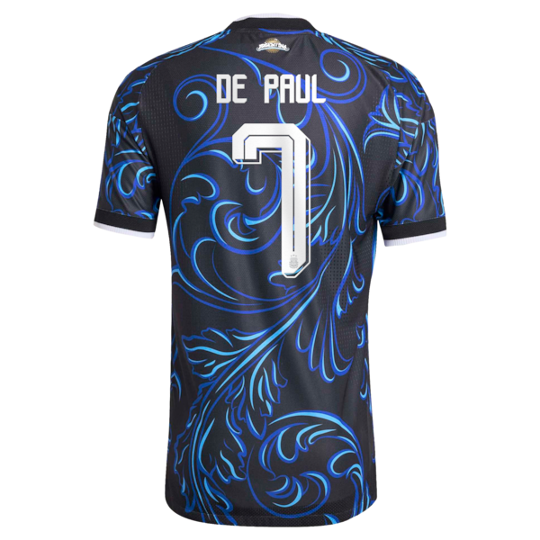 Soccer Intl Rodrigo De Paul Argentina National Team 2026 Away Authentic Jersey Black