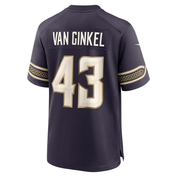 Andrew Van Ginkel Minnesota Vikings Soccer Intl 2026 Rivalries Collection Game Jersey - Purple