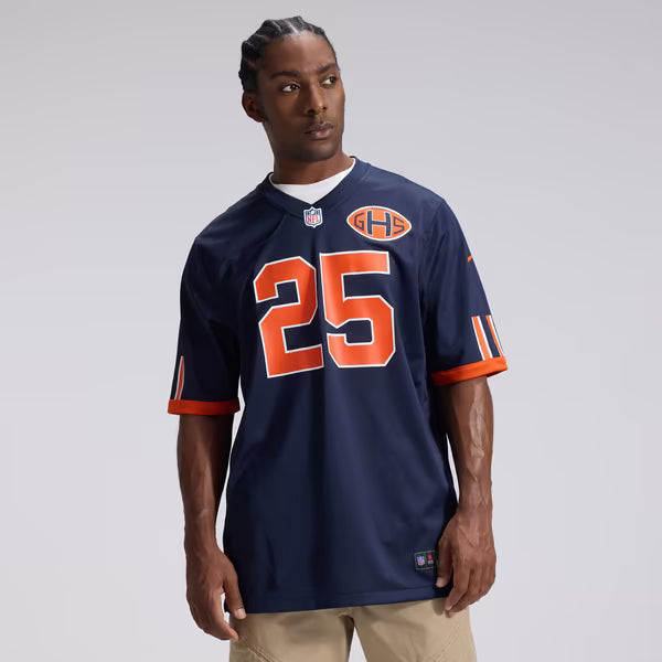 Kyle Monangai Chicago Bears Soccer Intl 2026 Rivalries Collection Game Jersey - Navy