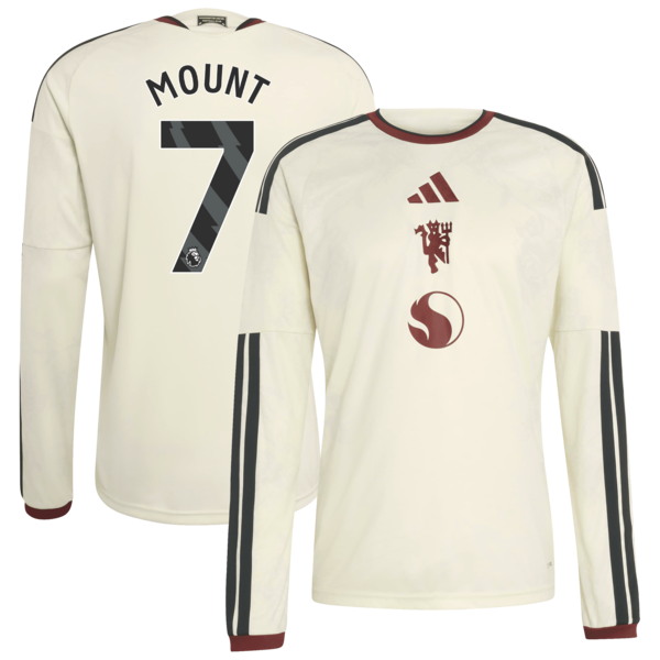 Mason Mount Manchester United Soccer Intl 2026/27 Third Replica Long Sleeve Jersey - Cream