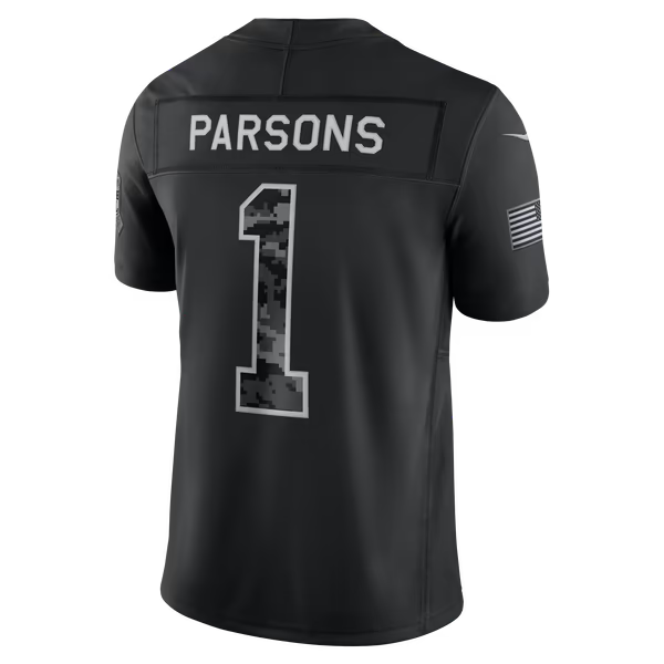 Micah Parsons Green Bay Packers Soccer Intl 2026 Salute to Service Stitched Limited Jersey - Black