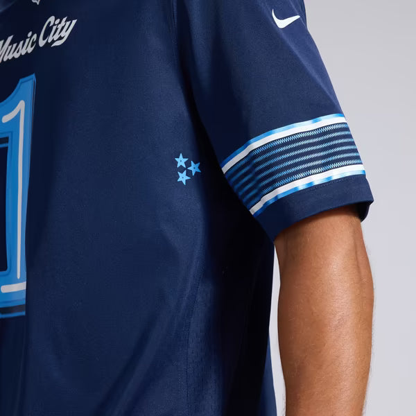 Cameron Ward Tennessee Titans Soccer Intl 2026 Rivalries Collection Game Jersey - Navy