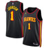 Jalen Johnson Atlanta Hawks Soccer Intl Brand Unisex Swingman Jersey - Statement Edition - Black