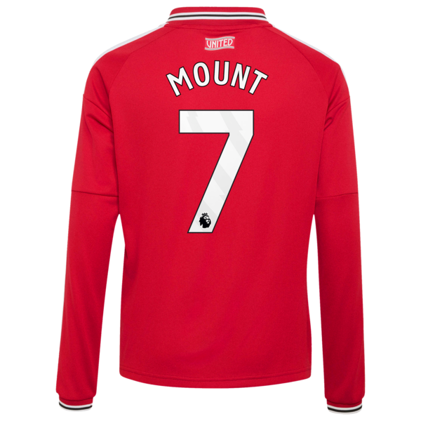 Soccer Intl Mason Mount Manchester United 2026/27 Home Replica Long Sleeve Jersey Red