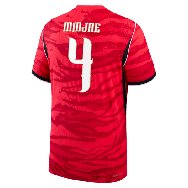 Soccer Intl Kim Min-Jae South Korea National Team 2026 Home Match Authentic Jersey Red