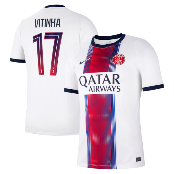 Soccer Intl Vitinha Paris Saint-Germain 2026/27 Away Stadium Replica Jersey White