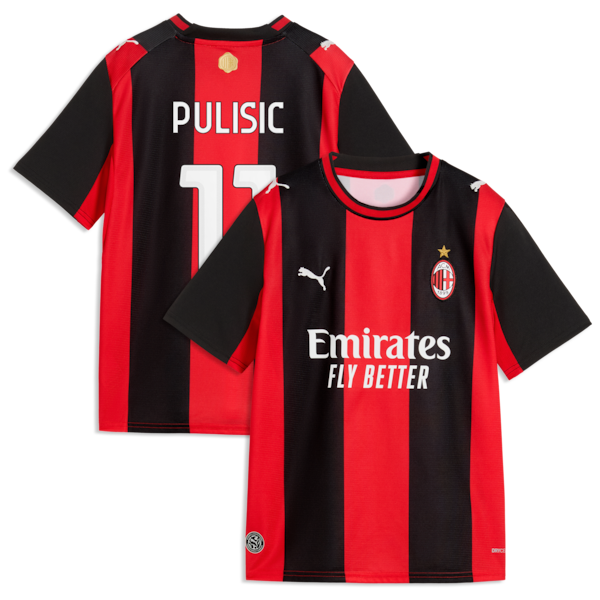 Soccer Intl Christian Pulisic AC Milan 2026/27 Home Replica Jersey Black/Red