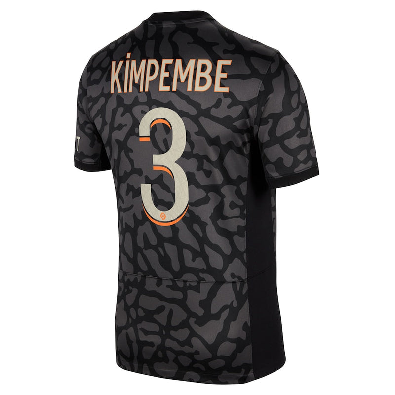 Presnel Kimpembe Paris Saint-Germain  Brand 2023/24 Third Stadium Player Jersey - Anthracite