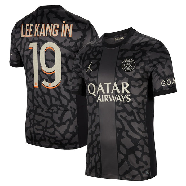 Lee Kang In Paris Saint-Germain  Brand 2023/24 Third Stadium Player Jersey - Anthracite