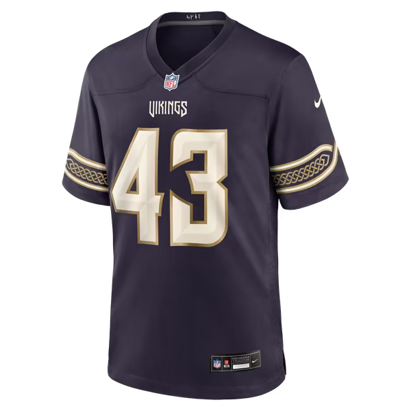 Andrew Van Ginkel Minnesota Vikings Soccer Intl 2026 Rivalries Collection Game Jersey - Purple