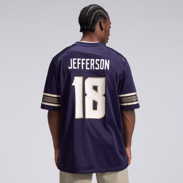 Justin Jefferson Minnesota Vikings Soccer Intl 2026 Rivalries Collection Game Jersey - Purple