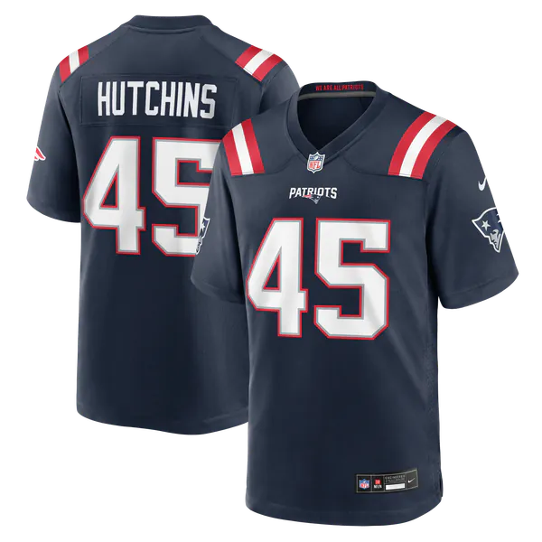 Quintayvious Hutchins New England Patriots Soccer Intl Team Game Jersey - Navy