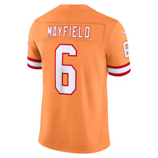 Baker Mayfield Tampa Bay Buccaneers Soccer Intl Alternate Vapor F.U.S.E. Stitched Limited Jersey - Creamsicle