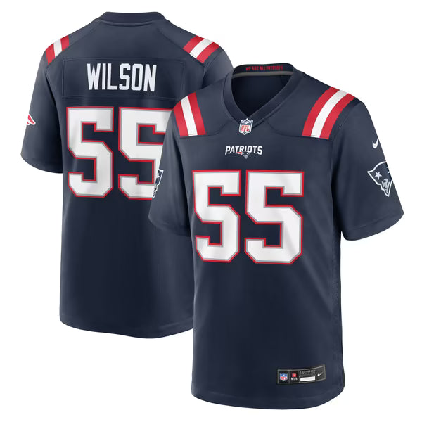 Jared Wilson New England Patriots Soccer Intl Team Game Jersey - Navy
