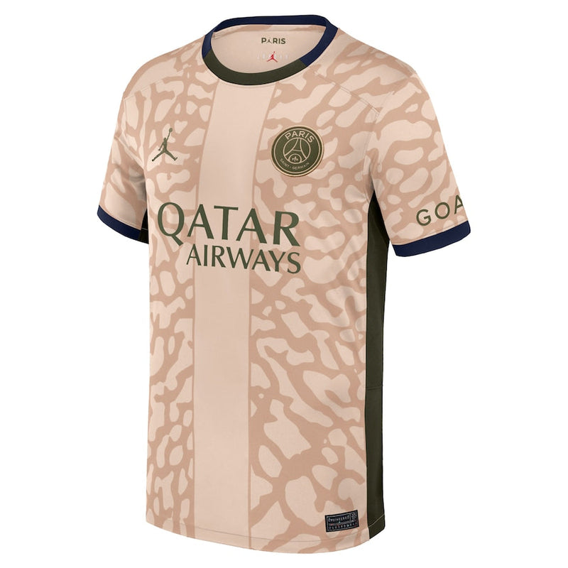 Presnel Kimpembe Paris Saint-Germain  Brand  2023/24 Fourth Stadium  Player Jersey – Tan