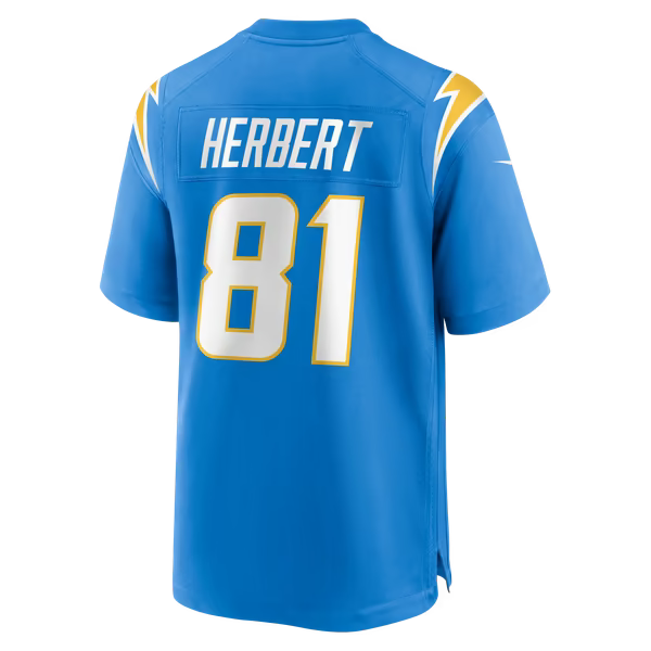 Patrick Herbert Los Angeles Chargers Soccer Intl Team Game Jersey - Powder Blue