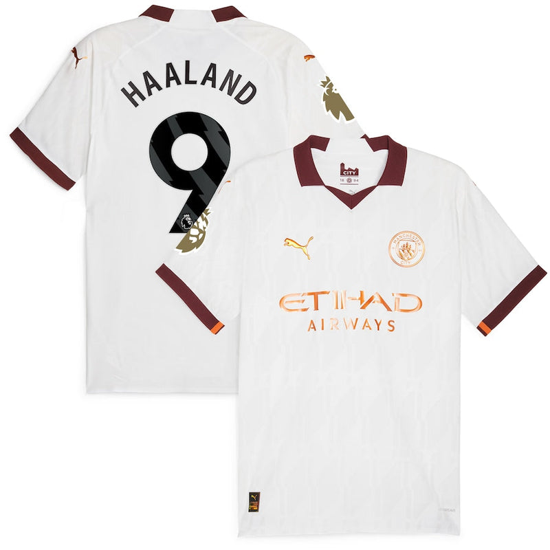 Erling Haaland Manchester City  2023/24 Away Jersey - White