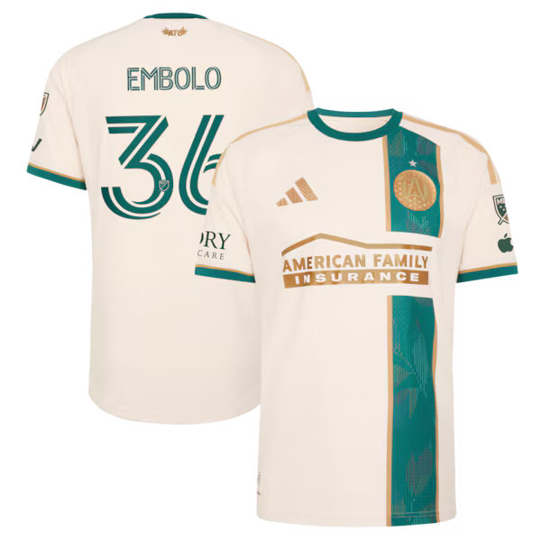 Breel Embolo Atlanta United FC Soccer Intl 2026 Spirit of '96 On-Field Authentic Patch Jersey - Tan