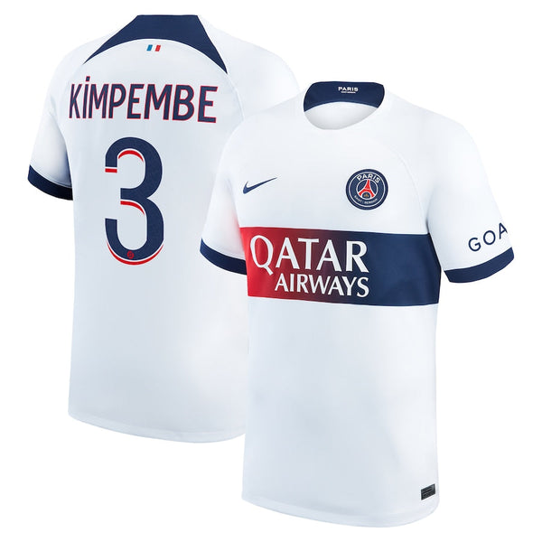 Presnel Kimpembe Paris Saint-Germain  2023/24 Away Stadium Player Jersey - White