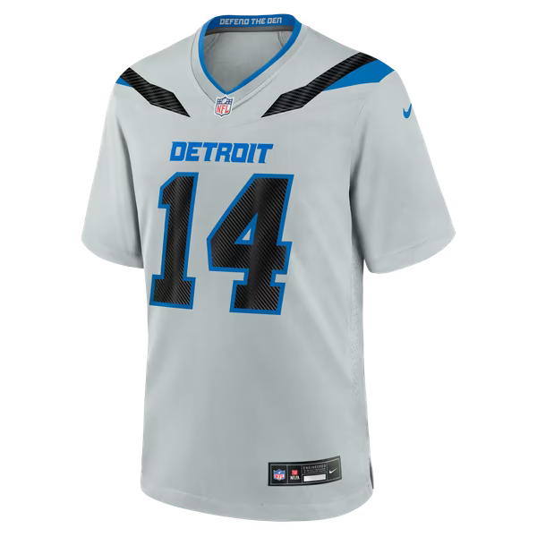 Amon-Ra St. Brown Detroit Lions Soccer Intl 2026 Rivalries Collection Game Jersey - Silver