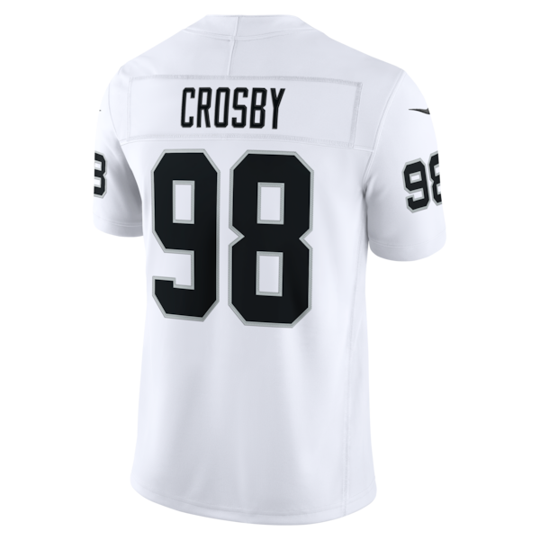 Maxx Crosby Las Vegas Raiders Soccer Intl Vapor F.U.S.E. Stitched Limited Jersey - White