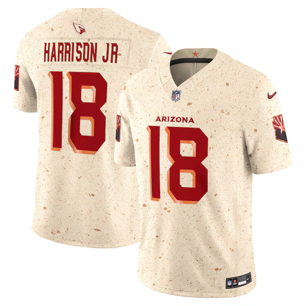 Marvin Harrison Jr. Arizona Cardinals Soccer Intl 2025 Rivalries Collection Stitched Limited Jersey - Natural