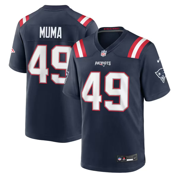 Chad Muma New England Patriots Soccer Intl Team Game Jersey - Navy