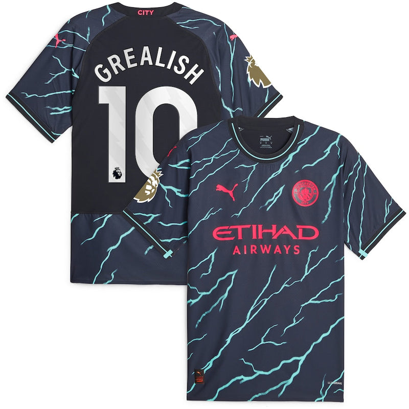 Jack Grealish Manchester City  2023/24 Third Player Jersey - Navy