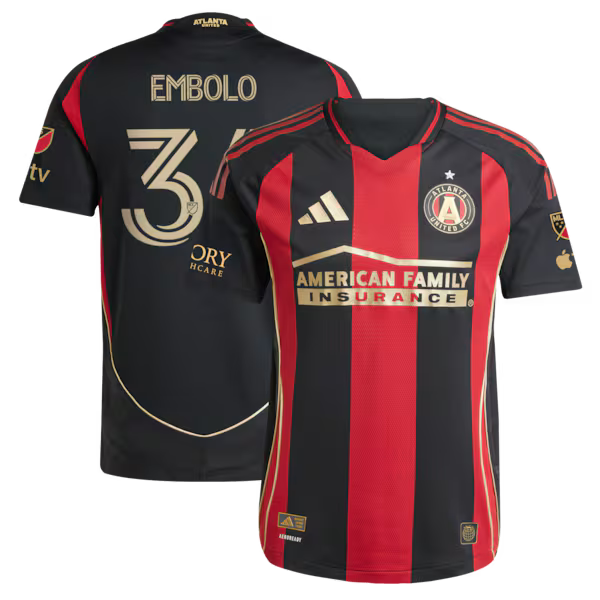 Breel Embolo Atlanta United FC Soccer Intl 2025 The Connector On-Field Authentic Jersey – Black