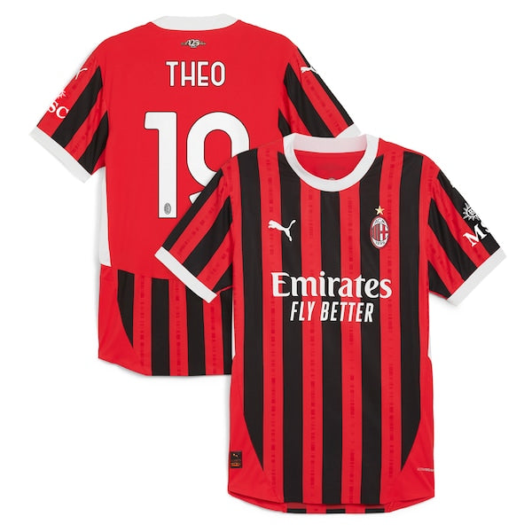 AC Milan Home  Shirt 2024-25 with Theo 19 printing