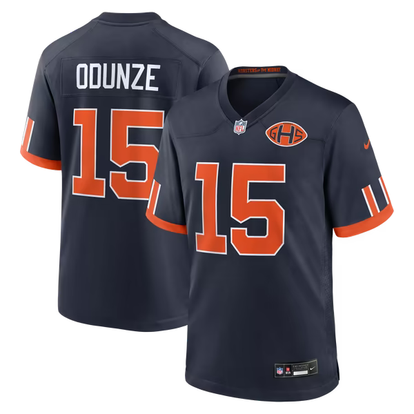 Rome Odunze Chicago Bears Soccer Intl 2026 Rivalries Collection Game Jersey - Navy