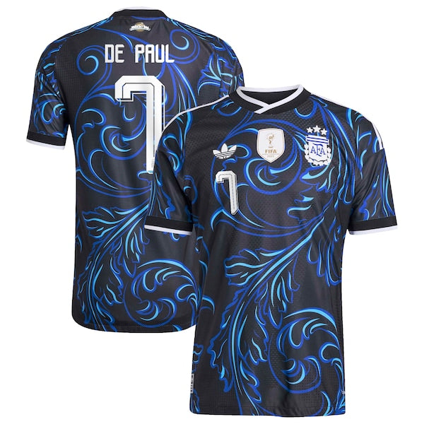 Soccer Intl Rodrigo De Paul Argentina National Team 2026 Away Authentic Jersey Black