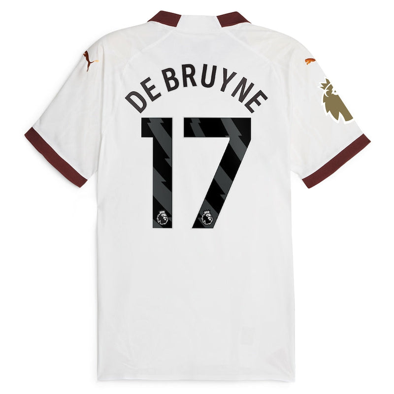 Kevin De Bruyne Manchester City  2023/24 Away Jersey - White