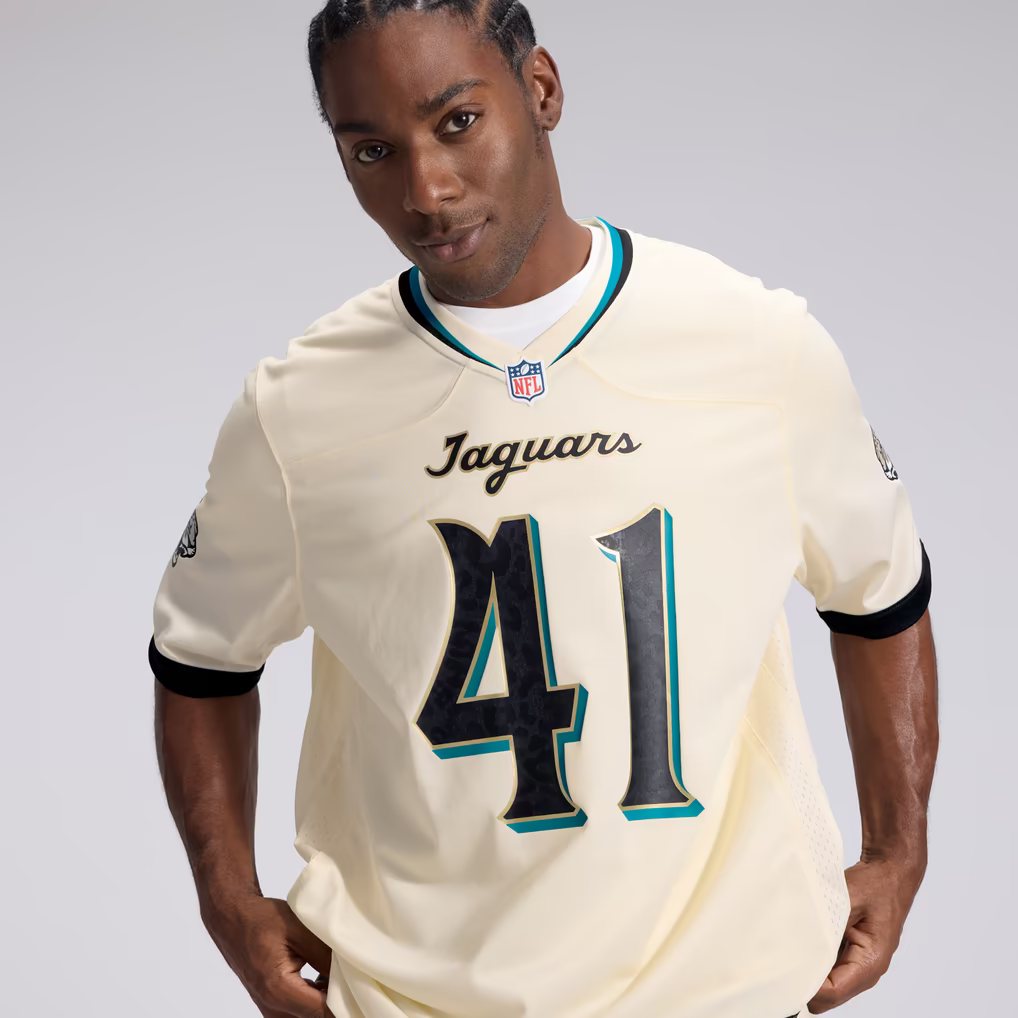 Josh Hines-Allen Jacksonville Jaguars Soccer Intl 2026 Rivalries Collection Game Jersey - Natural