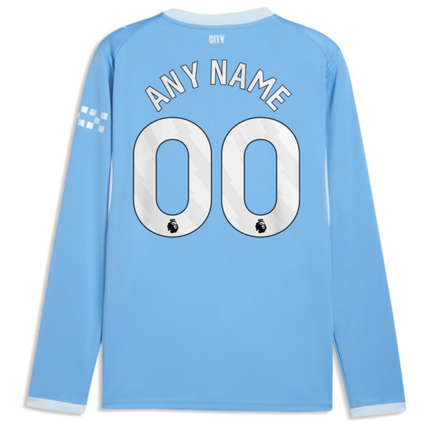 Soccer Intl Manchester City 2026/27 Home Replica Long Sleeve Custom Jersey Light Blue