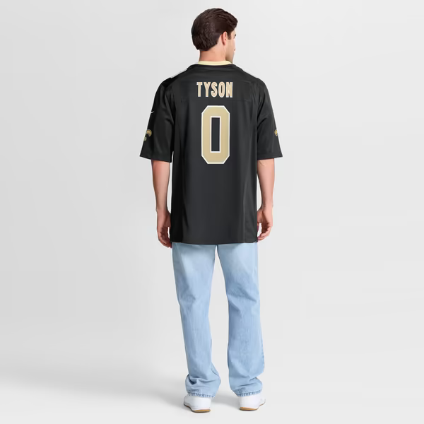 Jordyn Tyson New Orleans Saints Soccer Intl 60th Season Patch Game Jersey - Black